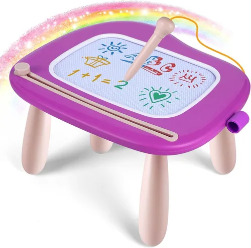 Smasiagon Juguetes para niños de 1 a 2 años, tablero magnético de dibujo y garabatos para el día de San Valentín, juguetes educativos y de Morado