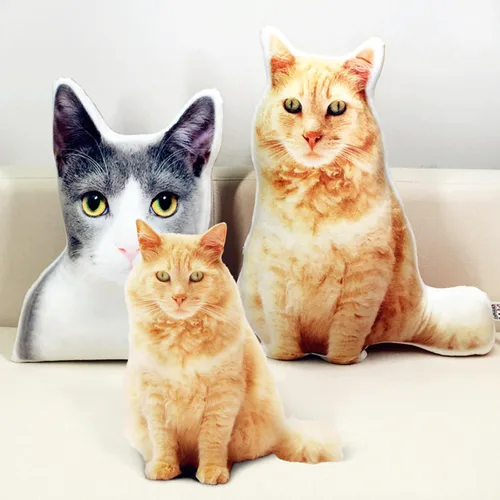 Miniatura 3 de Almohada personalizada para mascotas con foto, almohada personalizada con forma de cara de perro y gato, impresión 3D, almohada para mascotas, C-14