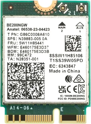 BE1750x Killer Series Kit Wi-Fi de escritorio | Wi-Fi 7 Tri Band 2.4/5/6 GHz | 5.8 Gbps | Soporte Bluetooth 5.4 | M.2 PCIe | Sin tarjeta inalámbrica