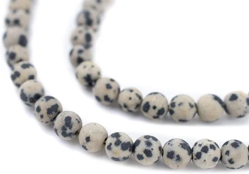 Miniatura 199 de The Bead Chest Cuentas de Jade Blanco Mate Redondas (8mm): Piedra Preciosa Orgánica Redonda Esférica de Energía con Poder de Sanación para Hacer