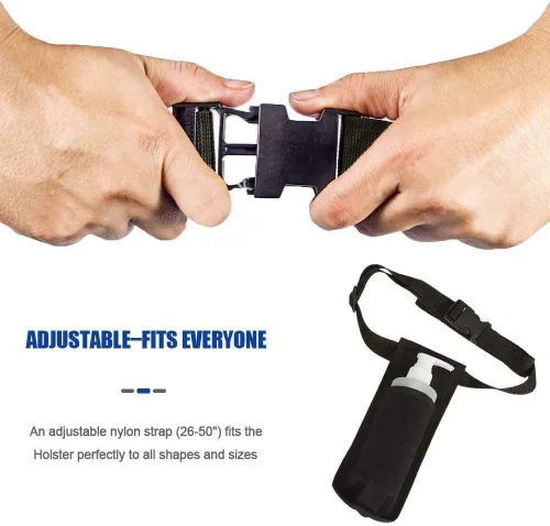 Miniatura 2 de Funda para botella de masaje, paquete de cintura duradera, kit de funda de botella individual, correa ajustable, dispensador de aceite esencial
