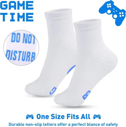 Miniatura 7 de QAPIZM Calcetines para juegos "No molestar, estoy jugando", ideas de regalo para hombres, día de San Valentín, niños, niños, calcetines
