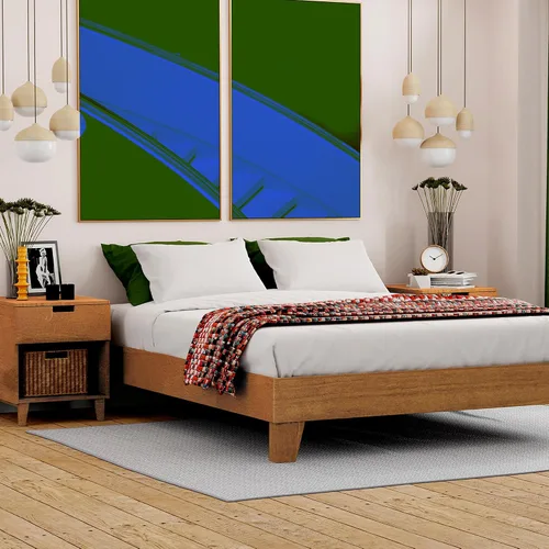 Base de cama, fabricada en EE. UU. con 100% madera de pino norteamericano, base sólida para colchón con tablillas de pino prensado, instalación sin