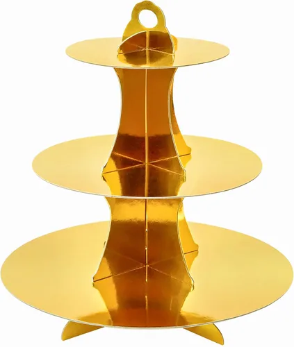 Miniatura 12 de Soleebee Soporte redondo de 3 niveles para cupcakes, torre de cartón para cupcakes, torre de soporte para pasteles de postre para decoración