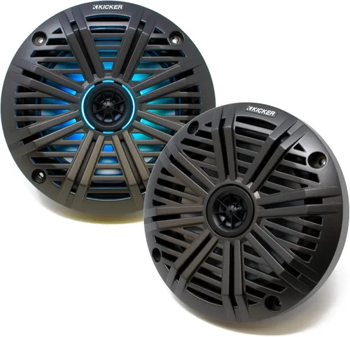 Miniatura 12 de Altavoces marinos KICKER de 6.5" con LED (1 par) blancos, reemplazos OEM para parrillas de agua salada LED agua salada blanca