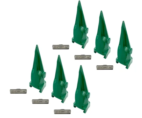 Miniatura 9 de Cubo de excavadora solo diente de roca de tigre con pin, compatible con ESCO Super V39 Series - V39VY (1)