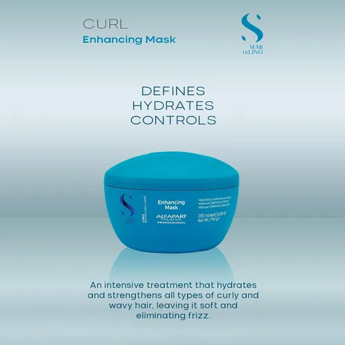 Miniatura 6 de Alfaparf Milano Semi Di Lino - Mascarilla para cabello ondulado y rizado, hidrata y nutre, reduce el encrespamiento, protege contra la humedad
