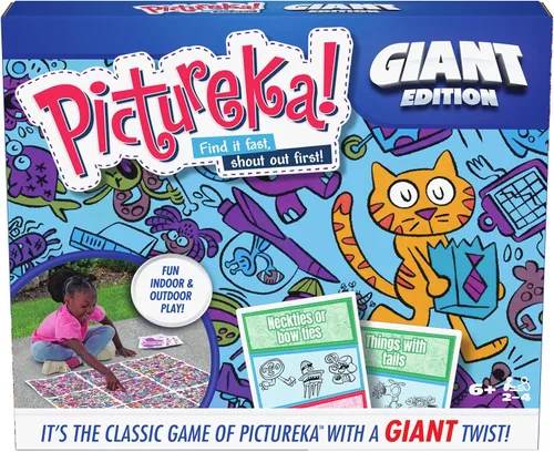 Spin Master Games, Pictureka. Edición gigante, juego familiar para diversión en interiores y exteriores con tablero grande sobredimensionado, para