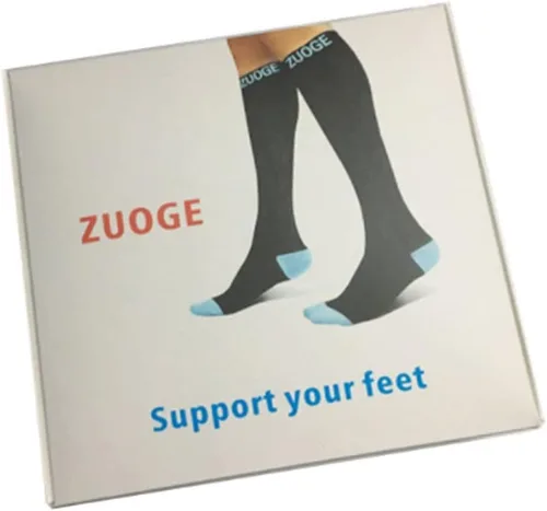 Miniatura 14 de zuoge Paquete de 6 pares de calcetines de compresión, los mejores calcetines médicos, de enfermería, viajes y vuelo, para correr y fitness, 15-20
