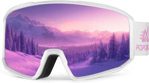 Miniatura 11 de Gafas de esquí OTG, 100% Protección UV, Antiempañamiento, Lentes polarizadas para esquí y snowboard para hombres, mujeres y adultos