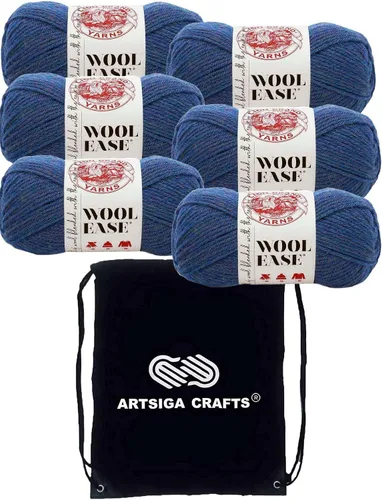 Miniatura 17 de Lion Brand Wool Ease Canyon Sunset 620-003 (3-Skeins - Mismo Lote de Tinta) Estambre Medio #4 Acrílico, Hilo de Lana para Crochet y Tejido con Bolsa