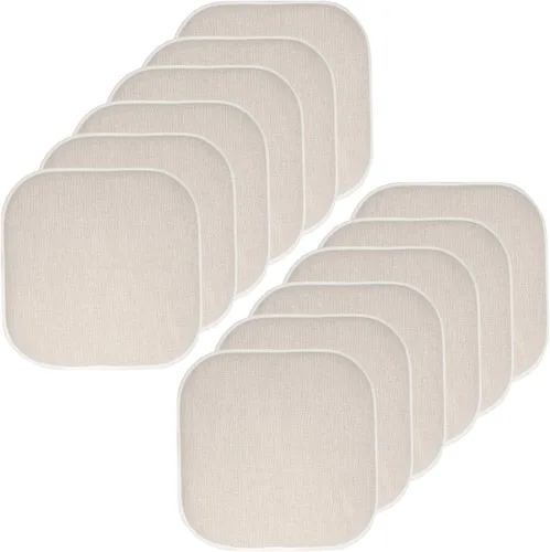 Miniatura 76 de Sweet Home Collection Cojines de espuma viscoelástica para silla, antideslizantes, diseño de panal de abeja, 16 x 16 pulgadas, paquete de 2