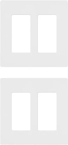 Miniatura 19 de Lutron Claro - Placa de cubierta para interruptor de luz, placa de pared de 2 posiciones, para interruptores de luz decorativos, cubierta de Acero