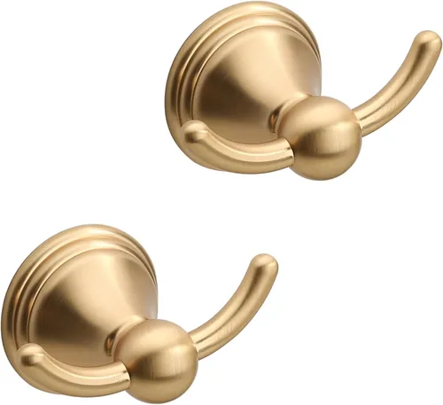 Miniatura 12 de Asidrama Ganchos para toallas de baño, ganchos de bronce aceitado para cocina, ducha, puerta de pared, exquisitos ganchos para bata y toallas, Oil
