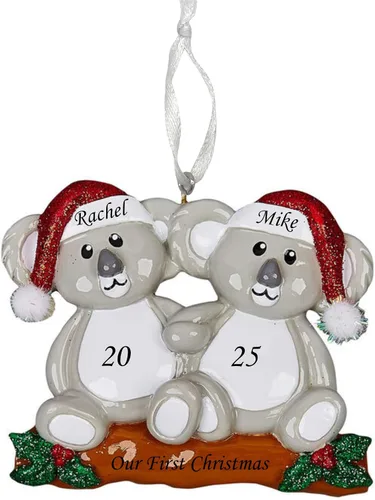 Miniatura 8 de Adorno de Navidad personalizado para parejas, regalo personalizado para parejas, recién casados, parejas casadas y comprometidas, decoración grabada