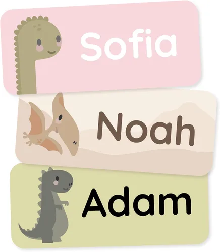 Miniatura 15 de Etiquetas de nombre personalizadas para niños (60) – Adhesivos personalizados impermeables y duraderos para ropa, guardería, oficina y suministros