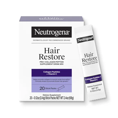 Neutrogena Hair Restore Pro - Suplemento de péptido de colágeno en polvo, 20 unidades