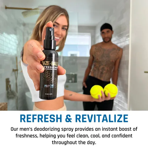 Miniatura 39 de Derm Dude Amaze Ball - Desodorante en aerosol para hombres Spray antirozaduras para ingle y saco con DeoPlex y aloe vera Control de olores