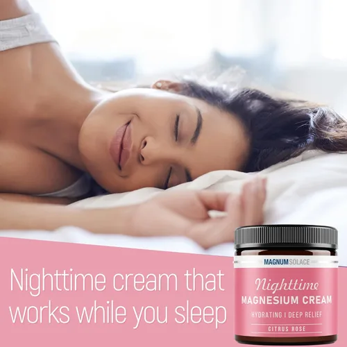 Miniatura 3 de Magnum Solace Loción de magnesio – Crema de magnesio nocturna – Aplicar a los músculos de las piernas, brazos o pecho – Cloruro de magnesio tópico