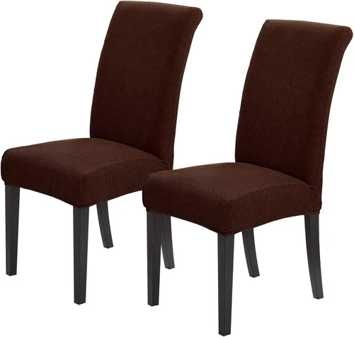 Miniatura 22 de Joccun Fundas para Sillas de Comedor Juego de 2, Fundas Elásticas para Sillas de Comedor Fundas para Sillas de Comedor Protector de Asiento, Funda