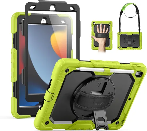 Miniatura 10 de SEYMAC Funda para iPad de 9ª/8ª/7ª Generación Estuche 10.2" 2021-2019, Funda Protectora de Cuerpo Completo Resistente a Prueba de Golpes de Servicio