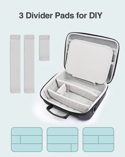 Miniatura 6 de Luxtude Estuche de peluquero grande, bolsas de peluquería duras para cortadoras y suministros, estuche de viaje para cortapelos y recortadoras