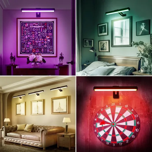 Miniatura 5 de Luz para Cuadros Operada por Batería, Luces para Cuadros de Pared, Luz para Cuadros Inalámbrica con Control Remoto para Pinturas, 48 LED, 16 Cambios