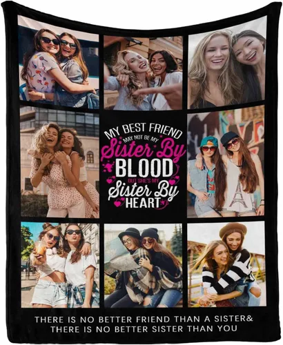 InterestPrint Manta de forro polar suave con memoria personalizada para mejor amiga, personalizada con imágenes y texto para la graduación de tu