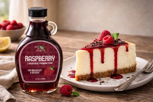 Miniatura 5 de Green Jay Gourmet Jarabe de Frambuesa - Jarabe de Desayuno Premium de 3 Ingredientes con Frambuesas Frescas, Azúcar de Caña y Jugo de Limón - Jarabe