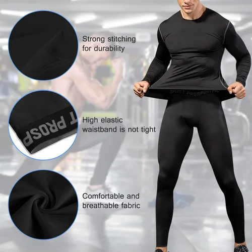 Miniatura 34 de Pantalones de compresión para hombre, mallas de compresión de una pierna para baloncesto, capri 3/4, leggings atléticos, capa base de secado fresco