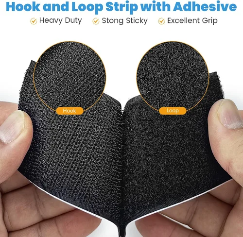 Miniatura 3 de Tiras de gancho y bucle con adhesivo, 2 pulgadas x 15 pies, excelente agarre, parte trasera adhesiva fuerte, resistente, cinta de montaje, cinta