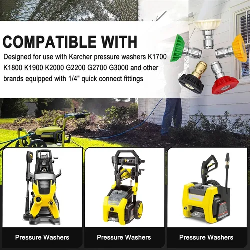 Miniatura 2 de Kit de boquilla de pulverización de 5 piezas, para hidrolimpiadoras Karcher de hasta 4000 PSI, compatible con hidrolavadora Karcher K1700 K1800