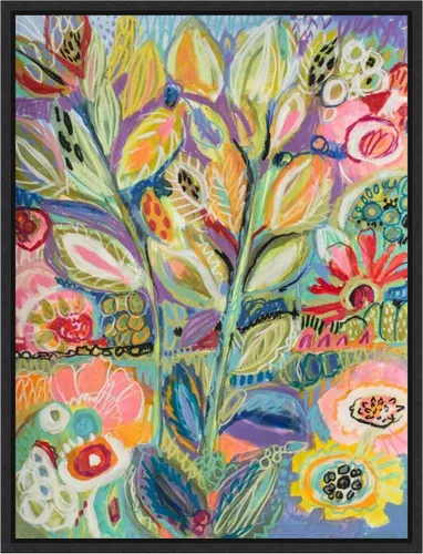 Miniatura 11 de Amanti Art Lienzo enmarcado para pared, 24 x 18 pulgadas, jardín de fantasía II, por Karen Fields, lienzo enmarcado para pared, arte abstracto