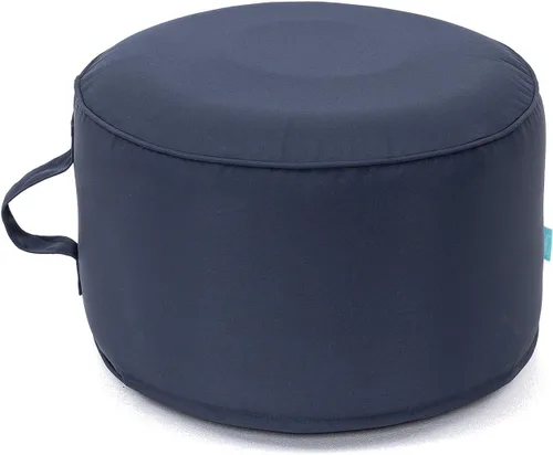 Miniatura 9 de QILLOWAY Otomana inflable para exteriores para patio, puf redondo impermeable, reposapiés inflable, reposapiés al aire libre para piscina, jardín