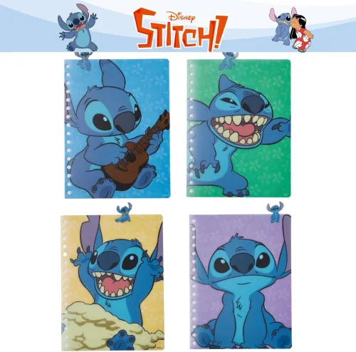 Miniatura 4 de Stitch Tab - Cuaderno de diario, encuadernado en espiral, 96 páginas rayadas, 8 x 7 pulgadas, color azul