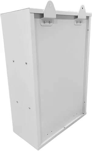 Miniatura 8 de JZD Gabinete de primeros auxilios de pared de metal con cerradura, caja de medicina con ventana acrílica bloqueable (no de vidrio), incluye 2