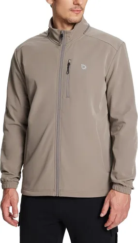 Miniatura 8 de BALEAF Chaqueta Softshell para hombre, con forro polar, resistente al viento, cálida, para invierno, con aislamiento y capucha extraíble