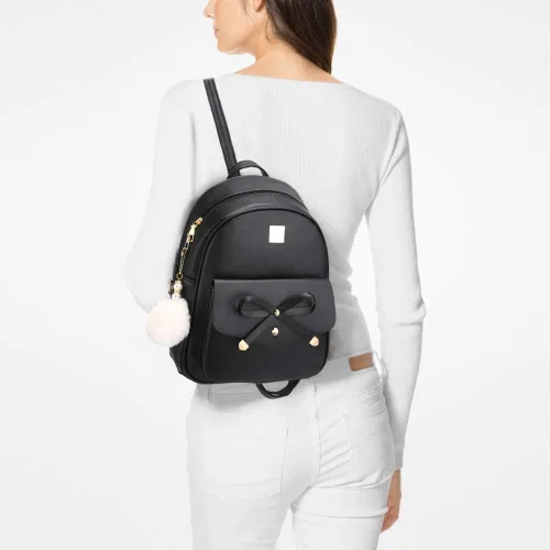 Miniatura 7 de Mochila de piel para niñas, estilo Bowknot, 3 piezas de mochila, bolso y monedero a la moda, para mujer