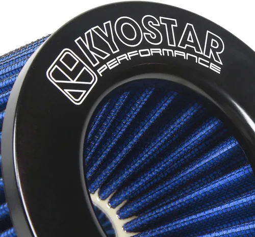 Miniatura 55 de KYOSTAR Filtro de aire universal de alto flujo de 3" (76 mm), entrada de aire frío de cono reutilizable, alto rendimiento, lavable, kit de aire seco