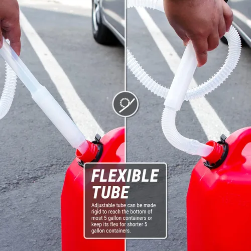 Miniatura 3 de TERA PUMP - Bomba de transferencia de combustible (Gasolina, Queroseno, Diésel, E85) Hasta 3 GPM Sifón con sistema de entrada flexible, Bomba