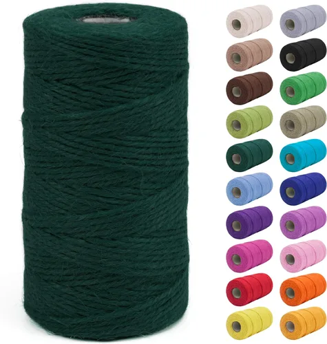 Miniatura 29 de JeogYong - Cuerda de yute de 3 mm, 99,9 m, cuerda natural gruesa para jardín, ideal para manualidades, exterior, jardinería, envoltorios de regalo
