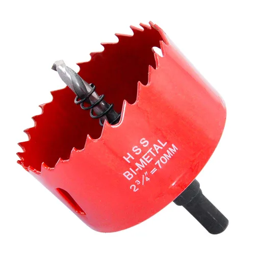 Miniatura 21 de Broca bimetálica para taladro, cortador de orificios HSS con eje para madera y metal