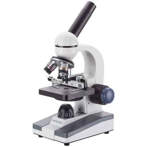 Miniatura 8 de AmScope - Juego de microscopio monocular compuesto para estudiantes 40X-1000X + Kit de preparación de diapositivas + Tarjetas de experimentos