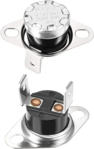 Miniatura 27 de uxcell KSD301 Termostato 104.0 °F/104°F 10A N.C Ajustar interruptor de temperatura de disco rápido para microondas, horno, cafetera 2 piezas