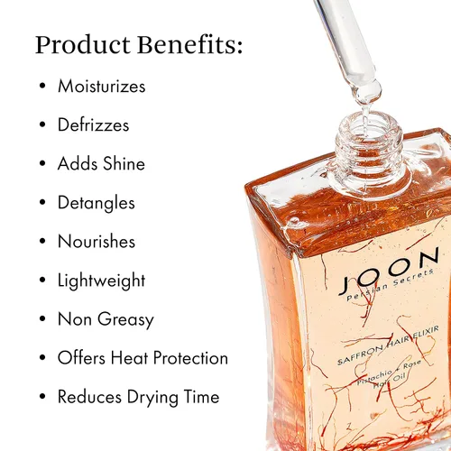 Miniatura 2 de Joon Elixir Capilar Azafrán Pistacho + Aceite de Rosa para el Cabello, 3.11 Fl.