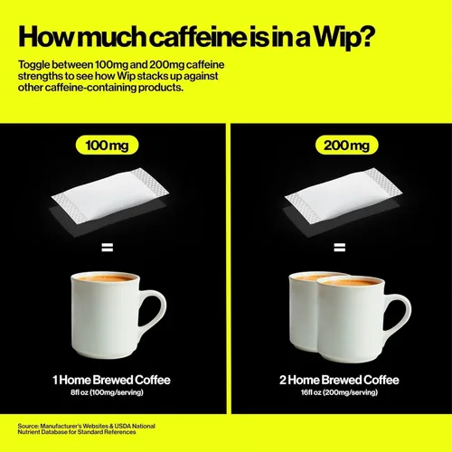 Miniatura 4 de Wip Bolsas energéticas, mezcla sin azúcar con 100 mg de cafeína natural, vitaminas B, minerales y L teanina para apoyo energético, preentrenamiento