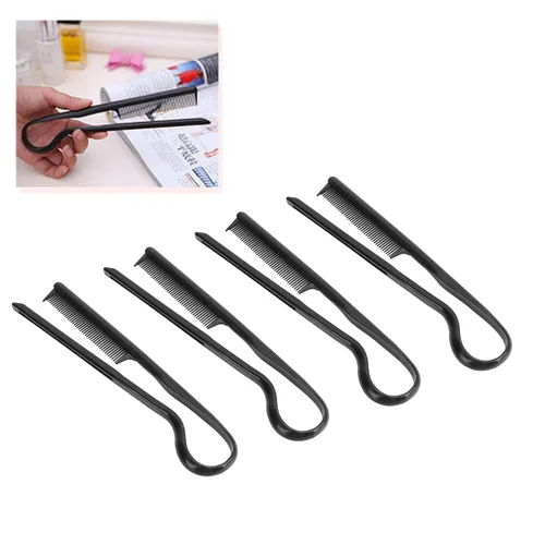 Miniatura 2 de Peine alisador de cabello, 10 unidades, en forma de V, alisador de pelo, peine alisador para peluquería nudosa, hogar, mujeres y niñas