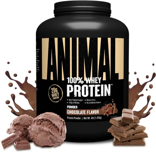 Miniatura 7 de Animal - Proteína 100 % de suero en polvo sabor café helado instantáneo – café real para pre-entrenamiento, mezcla de suero post-entreno con 20g