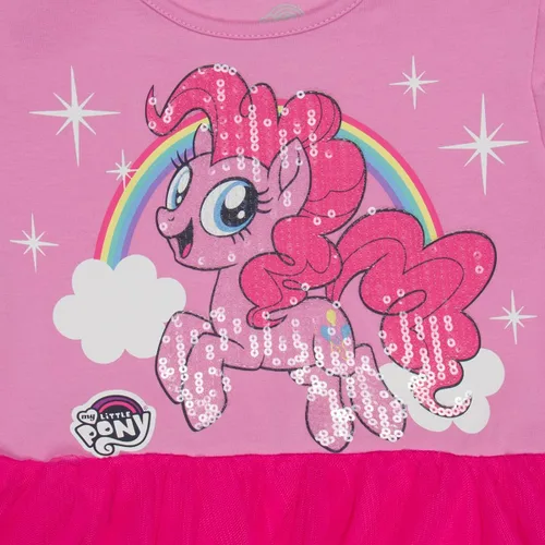 Miniatura 3 de My Little Pony Vestido - Vestido de fiesta de lentejuelas Pinkie Pie para niñas pequeñas y grandes 4-16