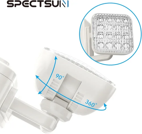 Miniatura 4 de SPECTSUN Paquete de 12 luces de emergencia de salida, luces de salida de emergencia de 120-277 V, luces de emergencia LED combinadas de salida